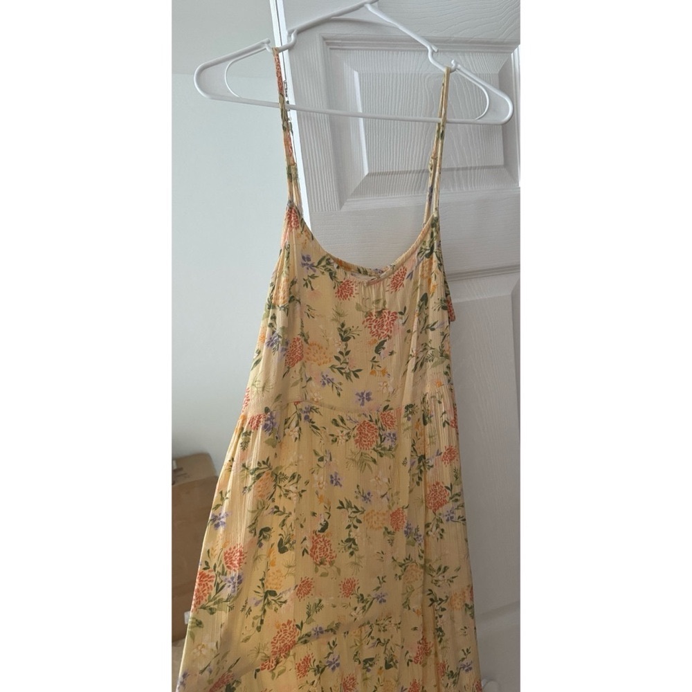 BEAUTIFUL Yellow Floral Maxi Sundress 🤍 Size Large